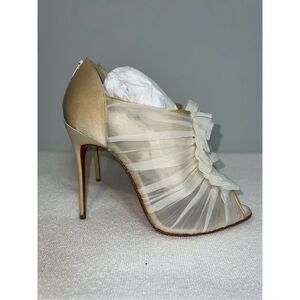Christian Louboutin Silk Heels Canonita Sz 40 Authentic